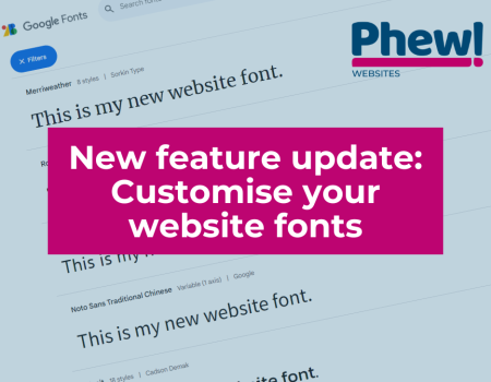 Customise website fonts